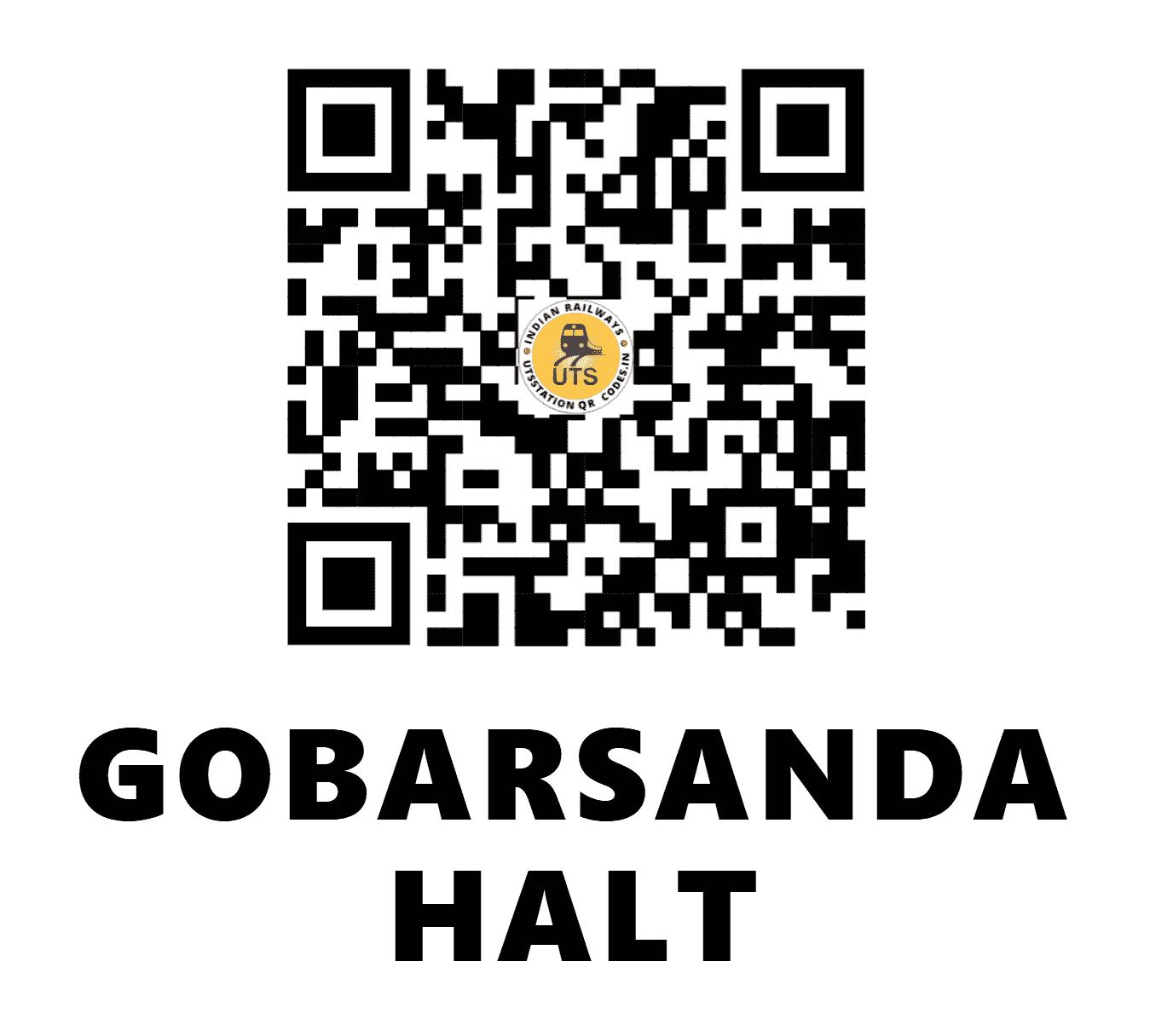 UTS QR Code for GOBARSANDA HALT - GBRS - NR (UTTAR PRADESH)